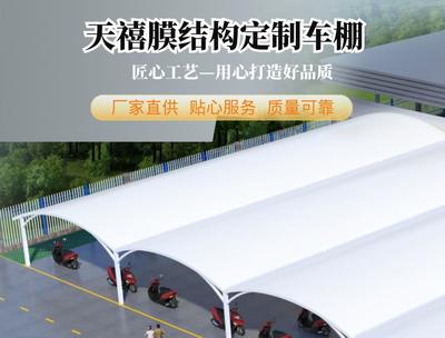 天禧膜結構充電樁雨棚 小區充電樁雨棚的安裝與景觀設計融合